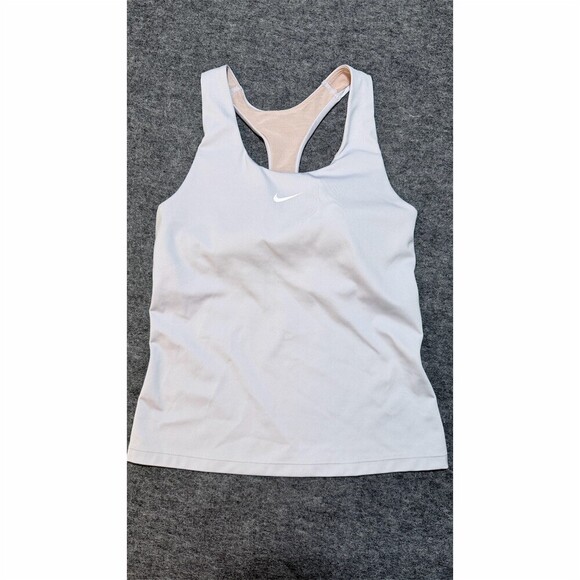 Nike Tops - Nike Dri-FIT Tank Top Womens S White Racerback Built-In Bra Activewear